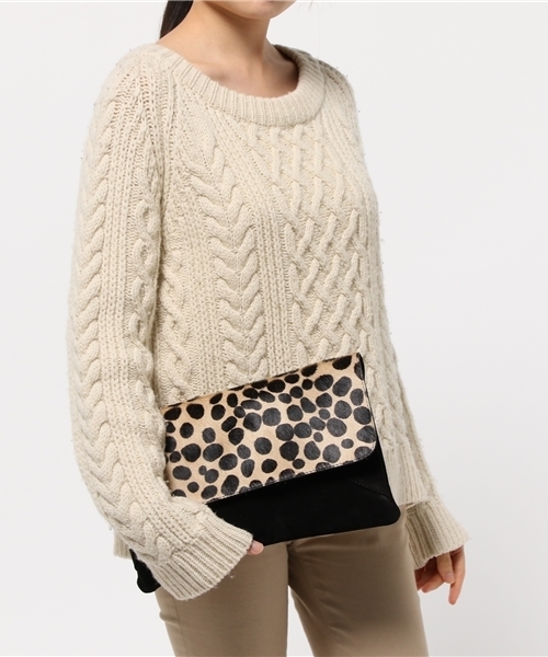 Viflan（ヴィフラン）の「【VIFLAN】ハラコクラッチ（クラッチバッグ・レディース・サックスブルー/ブラック・FREE）」の9枚目の写真