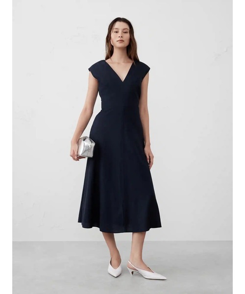 【BANANA REPUBLIC】コルセット風 大人のリネンワンピース セール】BANANA REPUBLIC FACTORY STORE リネンブレンド ラップ