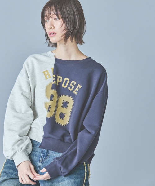 LAKOLE（ラコレ）の「リメイク風ロゴ裏毛プルオーバー / 289671（Tシャツ/カットソー・レディース・アイボリー/グレー/ネイビー・FREE）」の3枚目の写真