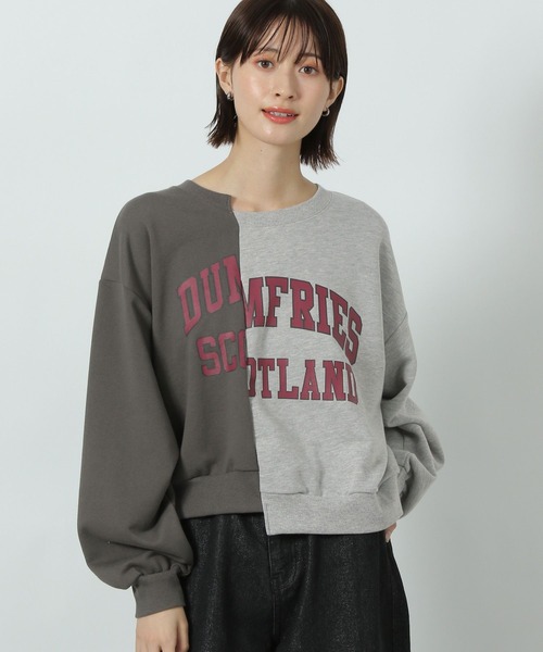 LAKOLE（ラコレ）の「リメイク風ロゴ裏毛プルオーバー / 289671（Tシャツ/カットソー・レディース・アイボリー/グレー/ネイビー・FREE）」の21枚目の写真