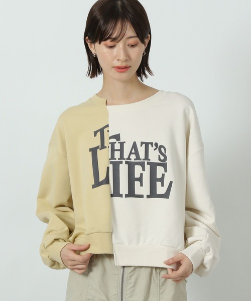 LAKOLE（ラコレ）の「リメイク風ロゴ裏毛プルオーバー / 289671（Tシャツ/カットソー・レディース・アイボリー/グレー/ネイビー・FREE）」の15枚目の写真