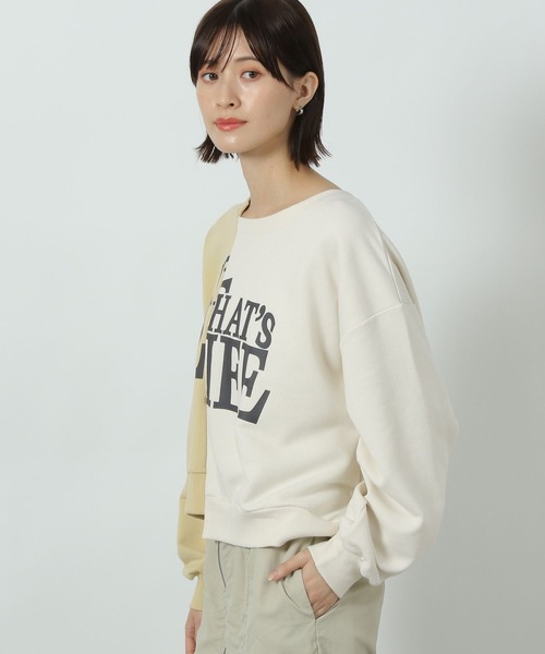 LAKOLE（ラコレ）の「リメイク風ロゴ裏毛プルオーバー / 289671（Tシャツ/カットソー・レディース・アイボリー/グレー/ネイビー・FREE）」の16枚目の写真