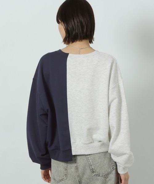 LAKOLE（ラコレ）の「リメイク風ロゴ裏毛プルオーバー / 289671（Tシャツ/カットソー・レディース・アイボリー/グレー/ネイビー・FREE）」の11枚目の写真