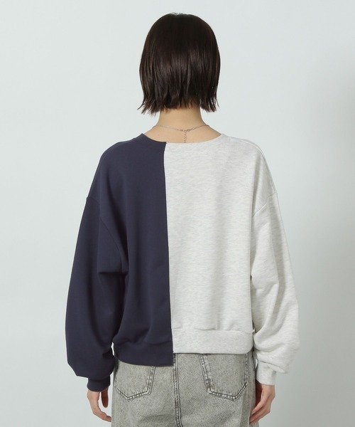 LAKOLE（ラコレ）の「リメイク風ロゴ裏毛プルオーバー / 289671（Tシャツ/カットソー・レディース・アイボリー/グレー/ネイビー・FREE）」の14枚目の写真