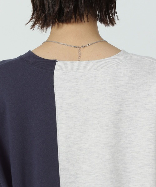 LAKOLE（ラコレ）の「リメイク風ロゴ裏毛プルオーバー / 289671（Tシャツ/カットソー・レディース・アイボリー/グレー/ネイビー・FREE）」の7枚目の写真