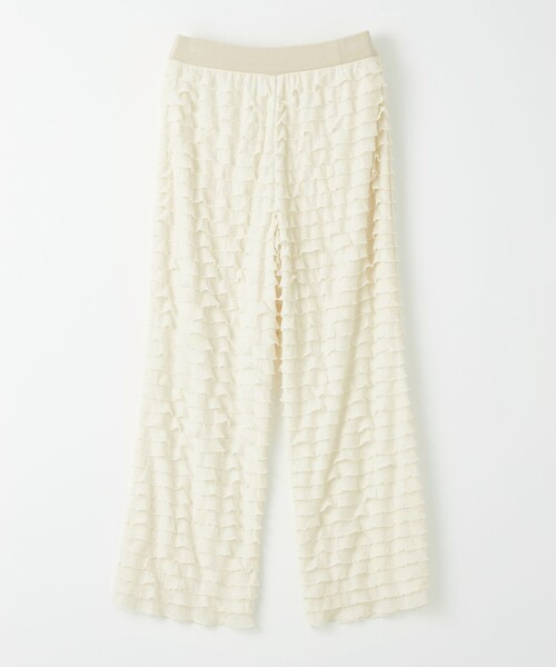 EMMEL REFINES(エメルリファインズ)の「<EMMEL REFINES>EM フリル カットパンツ(その他パンツ・レディース・ブラック/オフホワイト・M/S)」の1枚目の写真