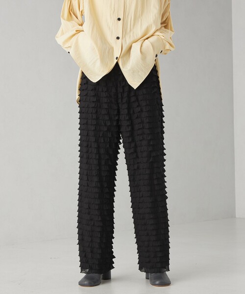 EMMEL REFINES(エメルリファインズ)の「<EMMEL REFINES>EM フリル カットパンツ(その他パンツ・レディース・ブラック/オフホワイト・M/S)」の15枚目の写真