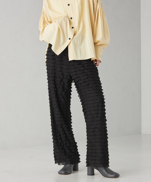 EMMEL REFINES(エメルリファインズ)の「<EMMEL REFINES>EM フリル カットパンツ(その他パンツ・レディース・ブラック/オフホワイト・M/S)」の16枚目の写真