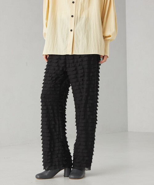 EMMEL REFINES(エメルリファインズ)の「<EMMEL REFINES>EM フリル カットパンツ(その他パンツ・レディース・ブラック/オフホワイト・M/S)」の17枚目の写真