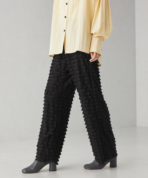 EMMEL REFINES(エメルリファインズ)の「<EMMEL REFINES>EM フリル カットパンツ(その他パンツ・レディース・ブラック/オフホワイト・M/S)」の18枚目の写真