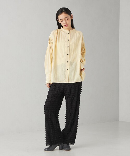 EMMEL REFINES(エメルリファインズ)の「<EMMEL REFINES>EM フリル カットパンツ(その他パンツ・レディース・ブラック/オフホワイト・M/S)」の8枚目の写真