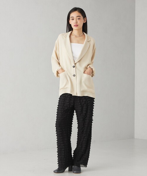 EMMEL REFINES(エメルリファインズ)の「<EMMEL REFINES>EM フリル カットパンツ(その他パンツ・レディース・ブラック/オフホワイト・M/S)」の10枚目の写真