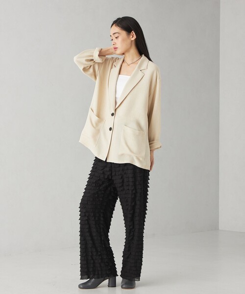 EMMEL REFINES(エメルリファインズ)の「<EMMEL REFINES>EM フリル カットパンツ(その他パンツ・レディース・ブラック/オフホワイト・M/S)」の11枚目の写真