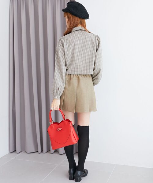 MAJESTIC LEGON（マジェスティックレゴン）の「プリーツミニスカパン（スカート・レディース・グレー/ベージュ/ブラック・MEDIUM）」の19枚目の写真