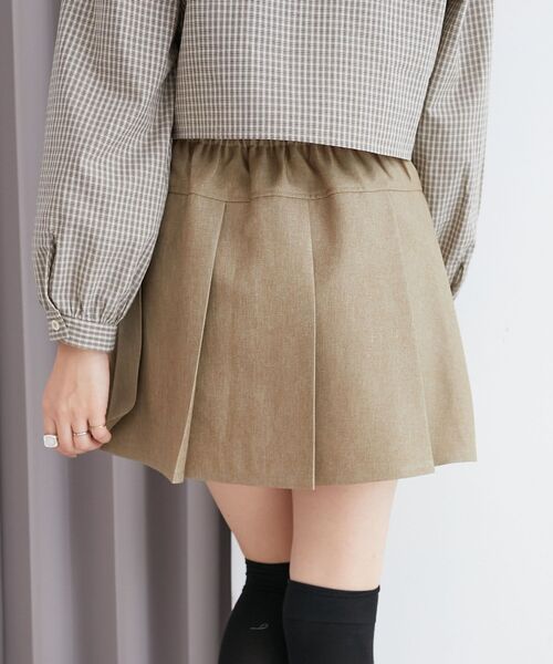 MAJESTIC LEGON（マジェスティックレゴン）の「プリーツミニスカパン（スカート・レディース・グレー/ベージュ/ブラック・MEDIUM）」の22枚目の写真