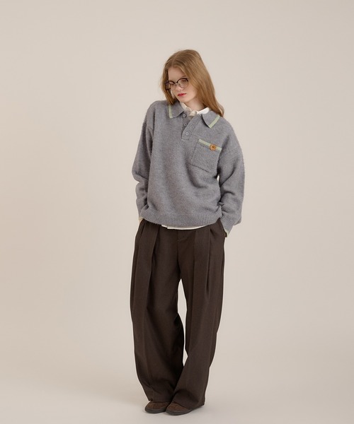 MUHET（ミュエータ）の「２タックスラックスパンツ（スラックス・メンズ・チャコールグレー/ブラウン・SMALL/MEDIUM/LARGE）」の12枚目の写真