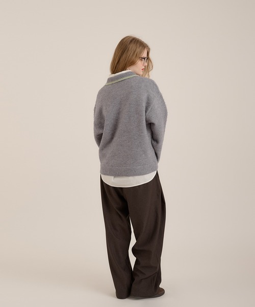 MUHET（ミュエータ）の「２タックスラックスパンツ（スラックス・メンズ・チャコールグレー/ブラウン・SMALL/MEDIUM/LARGE）」の13枚目の写真