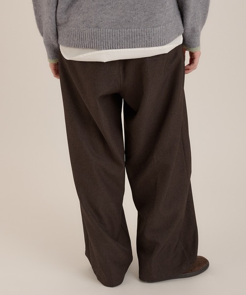 MUHET（ミュエータ）の「２タックスラックスパンツ（スラックス・メンズ・チャコールグレー/ブラウン・SMALL/MEDIUM/LARGE）」の8枚目の写真