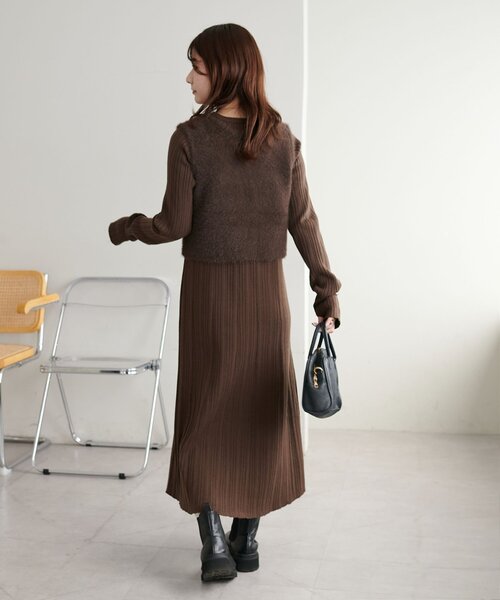 美品⭐️トリココムデギャルソン　ニットベスト パール　ブラウン　AD2006 美品⭐️トリココムデギャルソン ニットベスト パール ブラウン AD2006