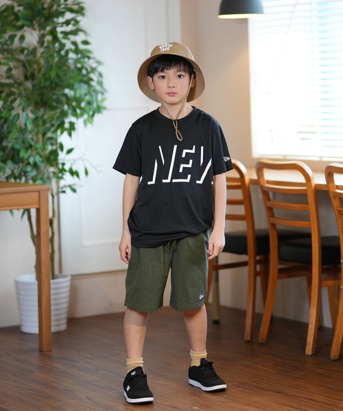 NEW ERA（ニューエラ）の「NEW ERA/ニューエラ キッズ 半袖 Tシャツ Youth テックT Shadow Wordmark 吸汗速乾 UVケア 14414379/14414380（Tシャツ/カットソー・キッズ・ブラック/ホワイト・160cm/150cm/140cm/130cm）」の11枚目の写真
