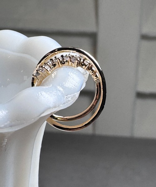 CALIFORNIA OUTFITTERS（カリフォルニア アウトフィッターズ）の「3-1C9 ミニ クロスデザイン ラインストーン イヤーカフ【LULKA-ルールカ-】（イヤーカフ・レディース・ゴールド/シルバー/ピンクゴールド・ONESIZE）」の6枚目の写真