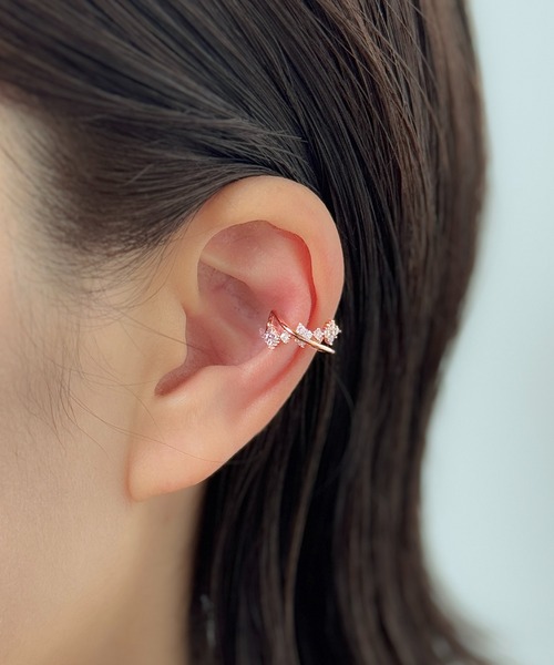 CALIFORNIA OUTFITTERS（カリフォルニア アウトフィッターズ）の「3-1C9 ミニ クロスデザイン ラインストーン イヤーカフ【LULKA-ルールカ-】（イヤーカフ・レディース・ゴールド/シルバー/ピンクゴールド・ONESIZE）」の11枚目の写真