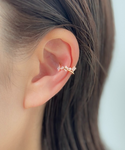 CALIFORNIA OUTFITTERS（カリフォルニア アウトフィッターズ）の「3-1C9 ミニ クロスデザイン ラインストーン イヤーカフ【LULKA-ルールカ-】（イヤーカフ・レディース・ゴールド/シルバー/ピンクゴールド・ONESIZE）」の12枚目の写真