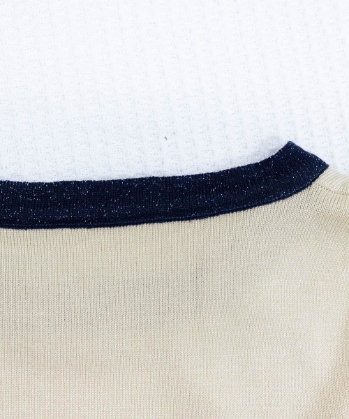 Miniministore(ミニミニストア)の「レディース 7分袖首リボンニットセーター(ニット/セーター・レディース・ブルーグリーン/ピンク/ベージュ・FREE)」の17枚目の写真