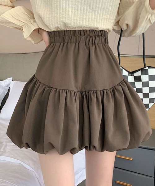 sevens（セブンズ）の「【sevens】SK バルーンミニスカート（スカート・レディース・ブラック/ブラウン・FREE）」の14枚目の写真