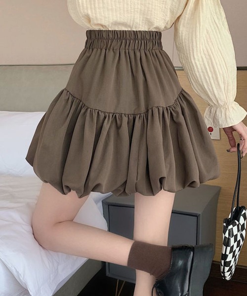 sevens（セブンズ）の「【sevens】SK バルーンミニスカート（スカート・レディース・ブラック/ブラウン・FREE）」の15枚目の写真