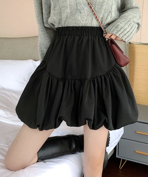 sevens（セブンズ）の「【sevens】SK バルーンミニスカート（スカート・レディース・ブラック/ブラウン・FREE）」の18枚目の写真