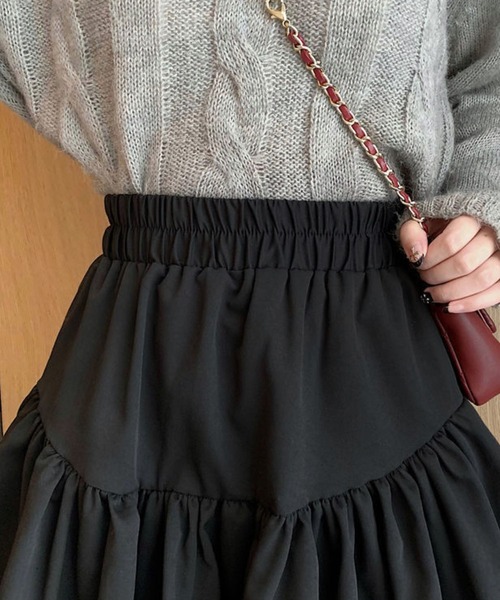 sevens（セブンズ）の「【sevens】SK バルーンミニスカート（スカート・レディース・ブラック/ブラウン・FREE）」の19枚目の写真