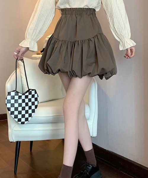 sevens（セブンズ）の「【sevens】SK バルーンミニスカート（スカート・レディース・ブラック/ブラウン・FREE）」の21枚目の写真