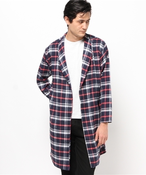 SEVENDAYS=SUNDAY（セブンデイズサンデイ）の「チェックガウン（ピーコート・メンズ・グリーン/グレー/ブルー・LARGE/MEDIUM）」の9枚目の写真