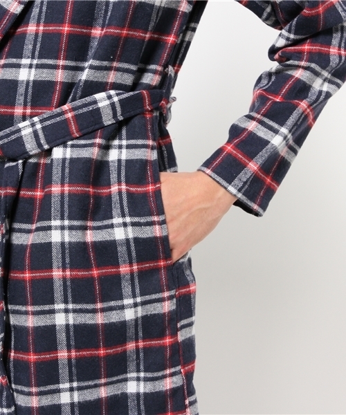 SEVENDAYS=SUNDAY（セブンデイズサンデイ）の「チェックガウン（ピーコート・メンズ・グリーン/グレー/ブルー・LARGE/MEDIUM）」の4枚目の写真