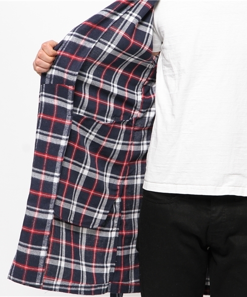 SEVENDAYS=SUNDAY（セブンデイズサンデイ）の「チェックガウン（ピーコート・メンズ・グリーン/グレー/ブルー・LARGE/MEDIUM）」の5枚目の写真