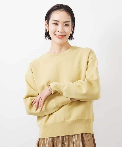 MICHEL KLEIN（ミッシェル・クラン）の「［2WAY］ニットカーディガン（ニット/セーター・レディース・クリーム/ネイビー/ホワイト・38）」の6枚目の写真