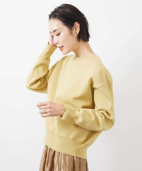 MICHEL KLEIN（ミッシェル・クラン）の「［2WAY］ニットカーディガン（ニット/セーター・レディース・クリーム/ネイビー/ホワイト・38）」の7枚目の写真