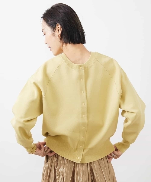 MICHEL KLEIN（ミッシェル・クラン）の「［2WAY］ニットカーディガン（ニット/セーター・レディース・クリーム/ネイビー/ホワイト・38）」の8枚目の写真