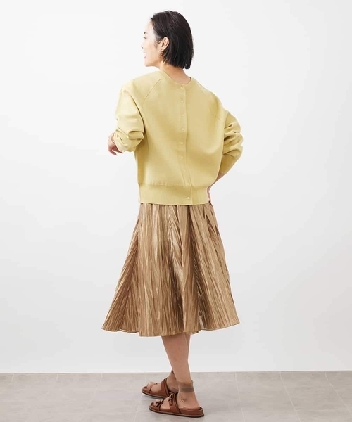 MICHEL KLEIN（ミッシェル・クラン）の「［2WAY］ニットカーディガン（ニット/セーター・レディース・クリーム/ネイビー/ホワイト・38）」の11枚目の写真