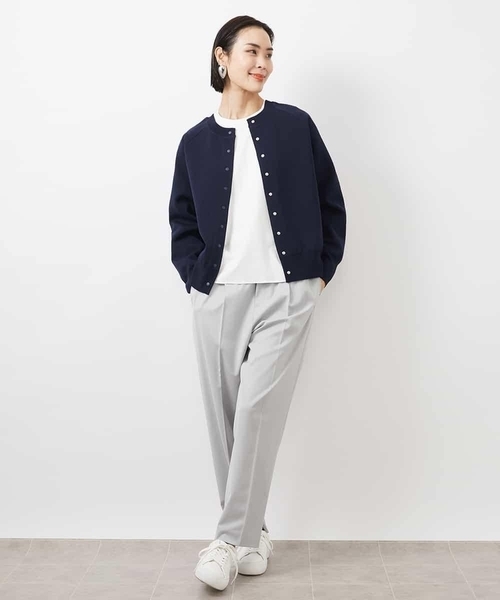 MICHEL KLEIN（ミッシェル・クラン）の「［2WAY］ニットカーディガン（ニット/セーター・レディース・クリーム/ネイビー/ホワイト・38）」の13枚目の写真