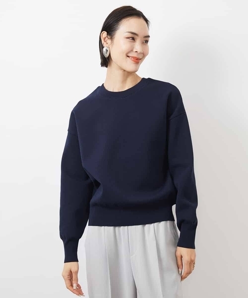 MICHEL KLEIN（ミッシェル・クラン）の「［2WAY］ニットカーディガン（ニット/セーター・レディース・クリーム/ネイビー/ホワイト・38）」の16枚目の写真