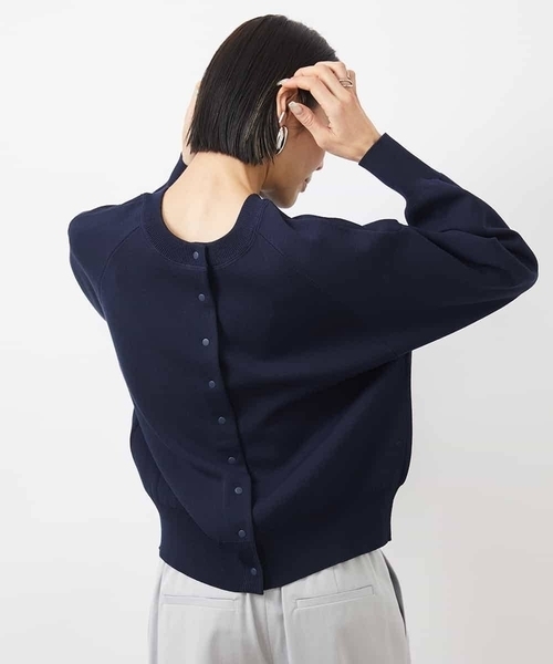 MICHEL KLEIN（ミッシェル・クラン）の「［2WAY］ニットカーディガン（ニット/セーター・レディース・クリーム/ネイビー/ホワイト・38）」の17枚目の写真