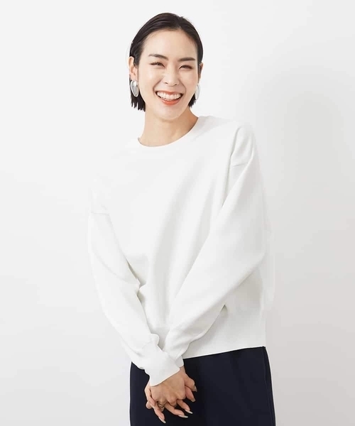 MICHEL KLEIN（ミッシェル・クラン）の「［2WAY］ニットカーディガン（ニット/セーター・レディース・クリーム/ネイビー/ホワイト・38）」の21枚目の写真