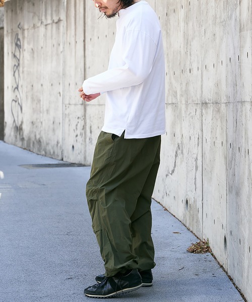 Goodwear（グッドウェア）の「【Goodwear】ヘンリーネックBIGロンT（Tシャツ/カットソー・メンズ・チャコール/オフホワイト/グレー/ネイビー/ブラック/ピンク・LL/S/L/M）」の12枚目の写真