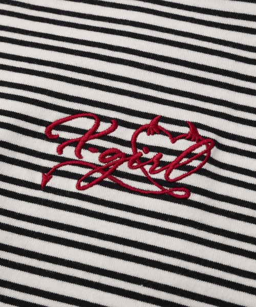 早い者勝ち 大人気 X-girl STRIPED S/S TEE セール】STRIPED RAGLAN BABY TEE（Tシャツ/カットソー）｜X