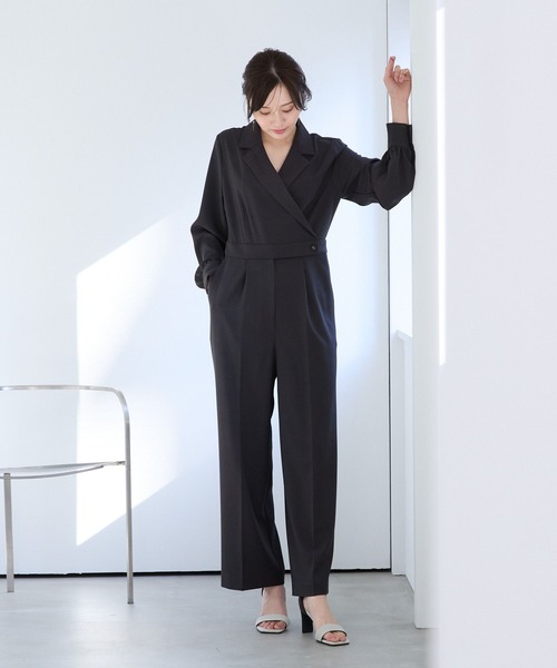 Andemiu(アンデミュウ)の「テーラードオールインワン325752(つなぎ/オールインワン・レディース・チャコールグレー/ベージュ・SMALL/MEDIUM)」の5枚目の写真