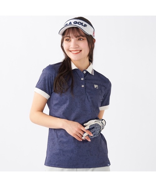 FILA GOLF フィラゴルフ 柄 ポロシャツ 半袖 ゴルフウェア シャツ FILA GOLF シャツ 「FILA GOLF:フィラゴルフ」ドット柄