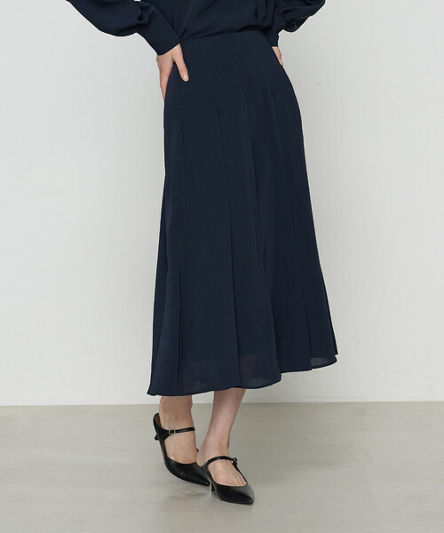 COMME CA(コムサ)の「フィネスボイル スカート(スカート・レディース・グリーン系その他/ダークネイビー・9号/11号)」の2枚目の写真