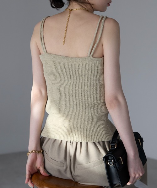 each（イーチ）の「フロントボタンサマーニットビスチェ（その他トップス・レディース・ネイビー/オレンジ/ベージュ・FREE）」の16枚目の写真